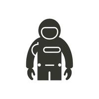 Astronaut Icon on White Background - Simple Vector Illustration