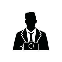 Journalist Icon on White Background - Simple Vector Illustration