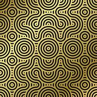 pattern seamless luxury black and gold wave circle line abstract. Geometric line panorama vector design for Christmas background