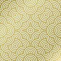 pattern seamless luxury white and gold wave circle line abstract. Geometric line panorama vector design for Christmas background