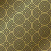 pattern seamless luxury black and gold wave circle line abstract. Geometric line panorama vector design for Christmas background