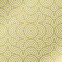 pattern seamless luxury white and gold wave circle line abstract. Geometric line panorama vector design for Christmas background