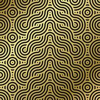 pattern seamless luxury black and gold wave circle line abstract. Geometric line panorama vector design for Christmas background