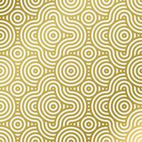 pattern seamless luxury white and gold wave circle line abstract. Geometric line panorama vector design for Christmas background