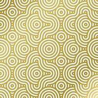 pattern seamless luxury white and gold wave circle line abstract. Geometric line panorama vector design for Christmas background