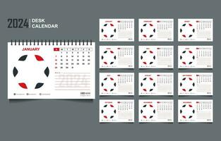 calendar set template for 2024 year vector