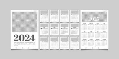 calendar 2024 and 2025 template vector