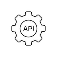 api vector icono. software integración ilustración signo. solicitud símbolo.