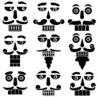 Nutcracker face icon vector set. Nutcracker illustration sign collection. Ballet symbol or logo.