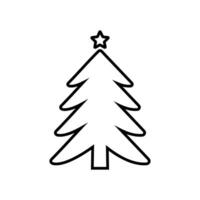 Christmas tree vector icon. new year illustration sign. winter symbol.