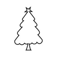 Christmas tree vector icon. new year illustration sign. winter symbol.