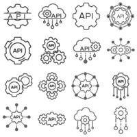 Api icon vector set. integration illustration sign collection. algorithm symbol.