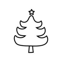 Christmas tree vector icon. new year illustration sign. winter symbol.