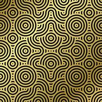 pattern seamless luxury black and gold wave circle line abstract. Geometric line panorama vector design for Christmas background
