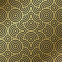 pattern seamless luxury black and gold wave circle line abstract. Geometric line panorama vector design for Christmas background