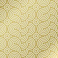 pattern seamless luxury white and gold wave circle line abstract. Geometric line panorama vector design for Christmas background