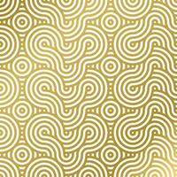 pattern seamless luxury white and gold wave circle line abstract. Geometric line panorama vector design for Christmas background