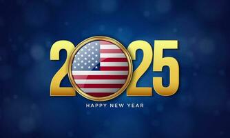 2025 Happy New Year Background Design. Vector Illustration.