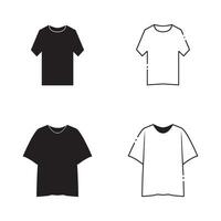 short sleeve shirt collection icon vector