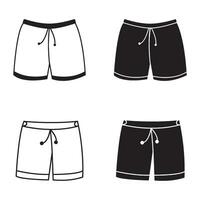 boxer shorts collection icon vector