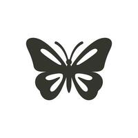 mariposa icono en blanco antecedentes - sencillo vector ilustración