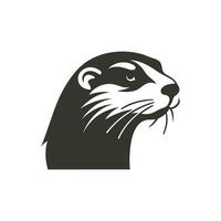 Otter Icon on White Background - Simple Vector Illustration