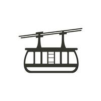 cable coche icono en blanco antecedentes - sencillo vector ilustración