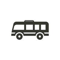 Trolleybus Icon on White Background - Simple Vector Illustration