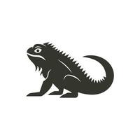 Iguana Icon on White Background - Simple Vector Illustration