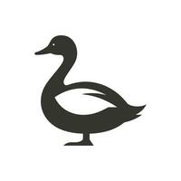 Goose bird Icon on White Background - Simple Vector Illustration