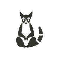 Ring tailed lemur Icon on White Background - Simple Vector Illustration