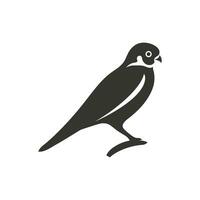 americano cernícalo pájaro icono en blanco antecedentes - sencillo vector ilustración