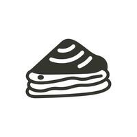 Nutella Crepe Icon on White Background - Simple Vector Illustration