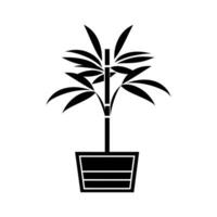 Bamboo Palm house plant Icon - Simple Vector Illustration