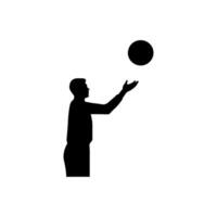 Free Throw Icon on White Background - Simple Vector Illustration