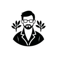 Environmental Scientist Icon on White Background - Simple Vector Illustration