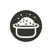 Powdered Sugar Icon on White Background - Simple Vector Illustration