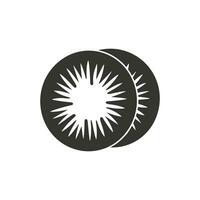 Kiwi Slices Icon on White Background - Simple Vector Illustration