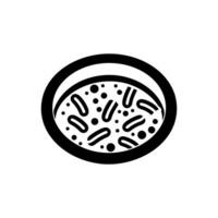 Microbiological research icon on white background vector