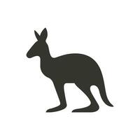 Kangaroo Icon on White Background - Simple Vector Illustration