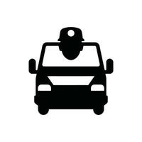 Ambulance Driver Icon on White Background - Simple Vector Illustration