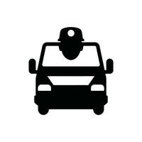 Ambulance Driver Icon on White Background - Simple Vector Illustration