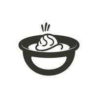 Clam Chowder Icon on White Background - Simple Vector Illustration