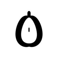 papaya icono aislado en blanco antecedentes vector