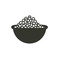 caviar icono en blanco antecedentes - sencillo vector ilustración