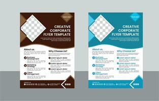 Corporate creative colorful business flyer template design set, abstract business flyer,  vector template design or business poster template design