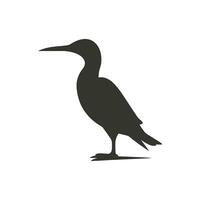 cormorán pájaro icono en blanco antecedentes - sencillo vector ilustración