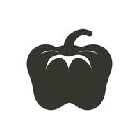 Bell Pepper Slices Icon on White Background - Simple Vector Illustration