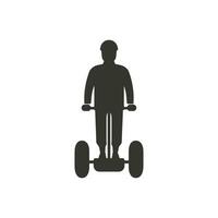 Segway Icon on White Background - Simple Vector Illustration