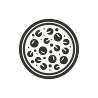 salchicha Pizza icono en blanco antecedentes - sencillo vector ilustración